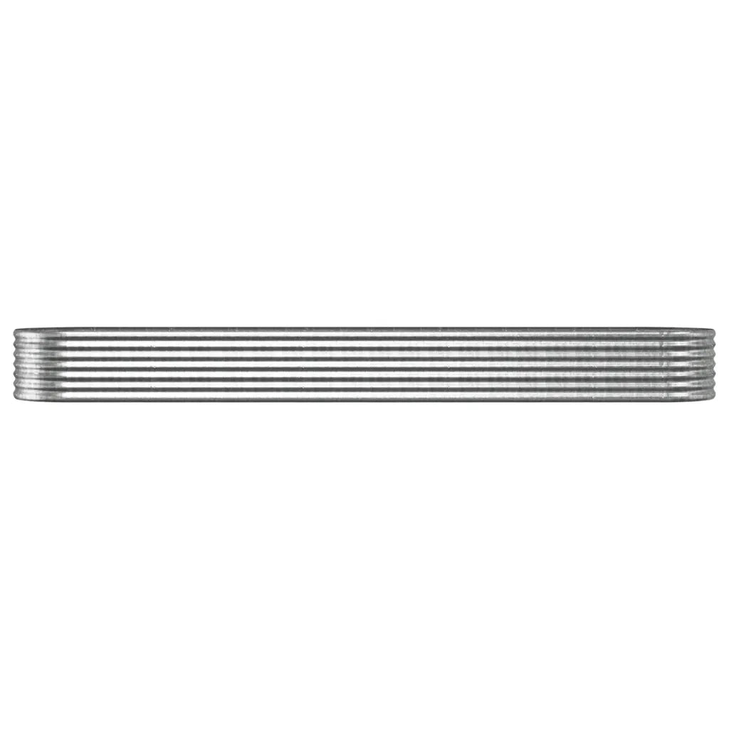 Fioriere | Cassetta per fiori | Letto Giardino Acciaio Zincato 368x80x36cm Argento