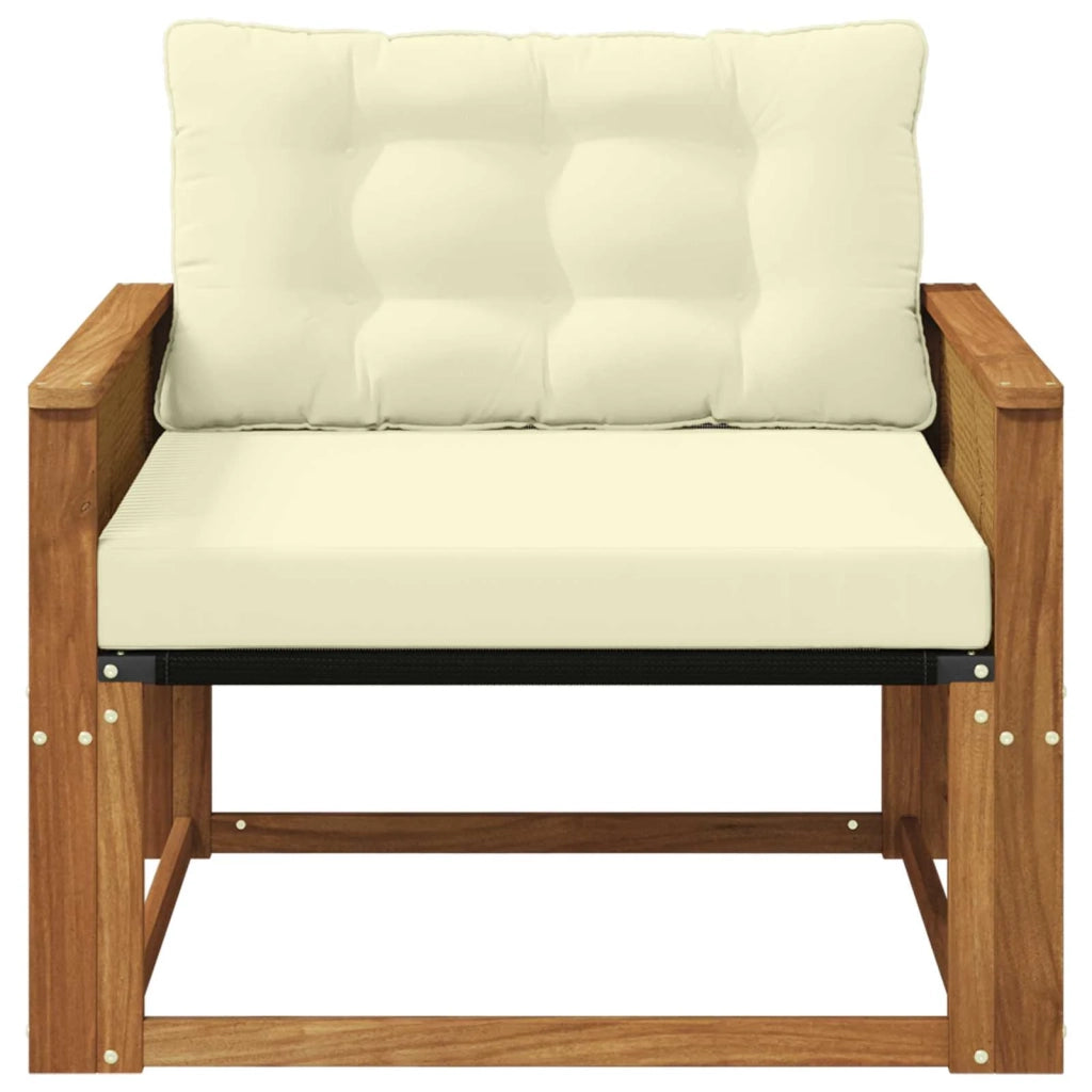 Set di divani da esterno-Sofa da giardino Legno di Acacia Massello e Textilene 917781