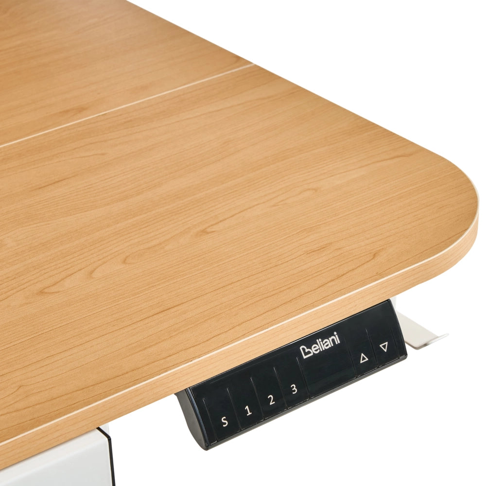 Lampada da tavolo elettrica regolabile Marrone chiaro Piano in acciaio bianco con gambe 120 x 60 Stand and Sit Home Office Stand and Sit Tappetino per mouse Design scandinavo moderno