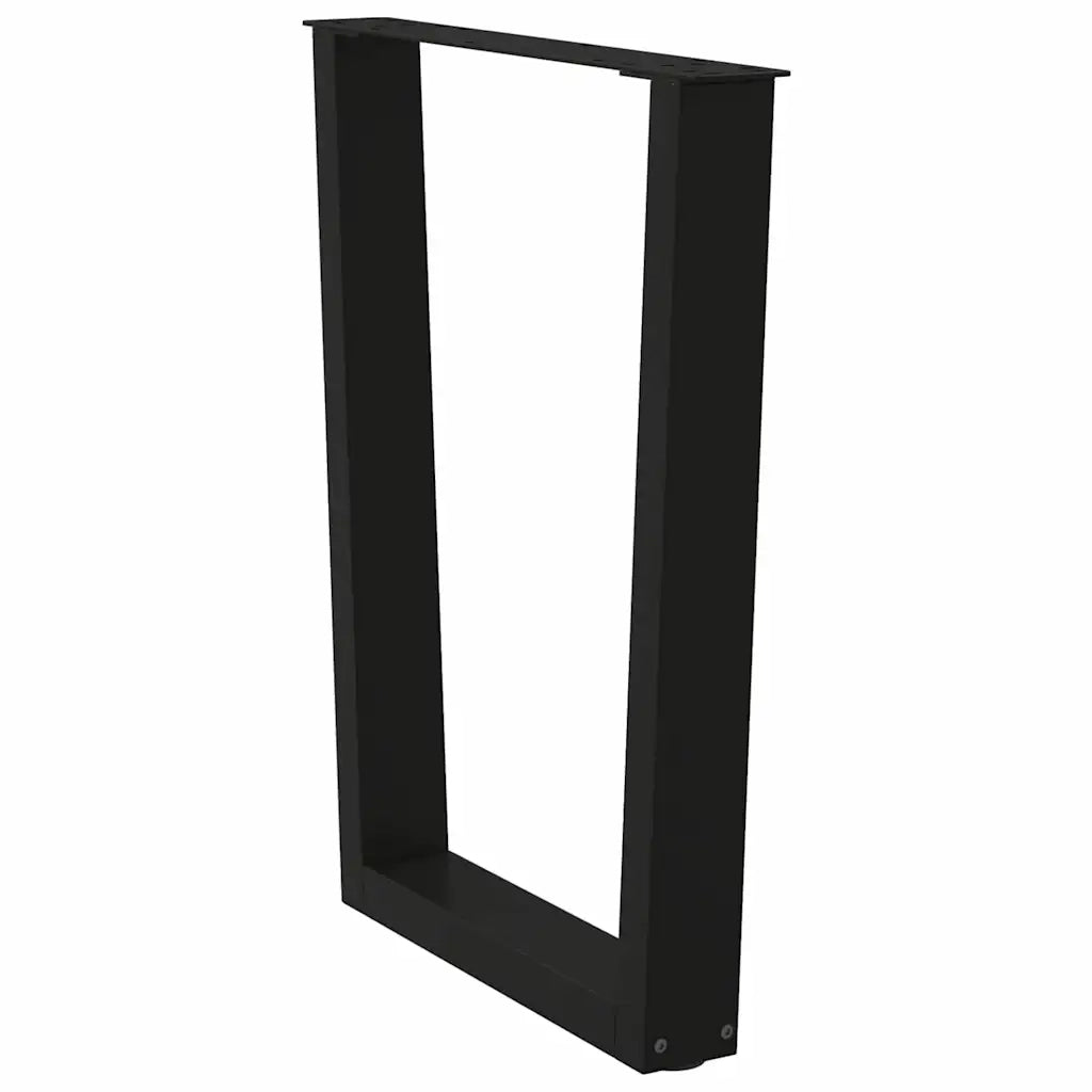 Gambe per tavolo da pranzo a forma di V 2 pz | Piede del tavolo nere 70x(72-73,3) cm in acciaio