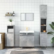 Armadietto da Bagno Grigio Cemento 58x33x60cm Legno Multistrato 831576