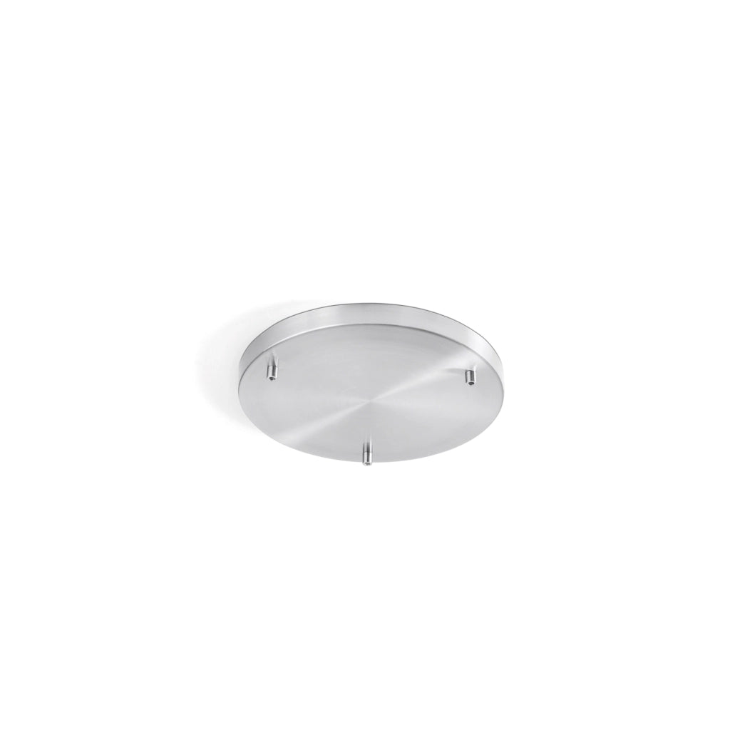 Rosone Multicavo 3 Fori In Metallo Cromo Lucido D35Cm