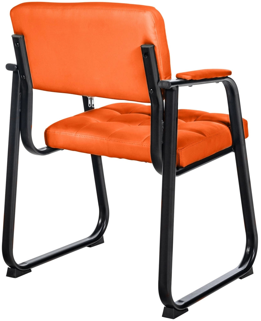 Sedia Visitatore Canada B in Similpelle arancione