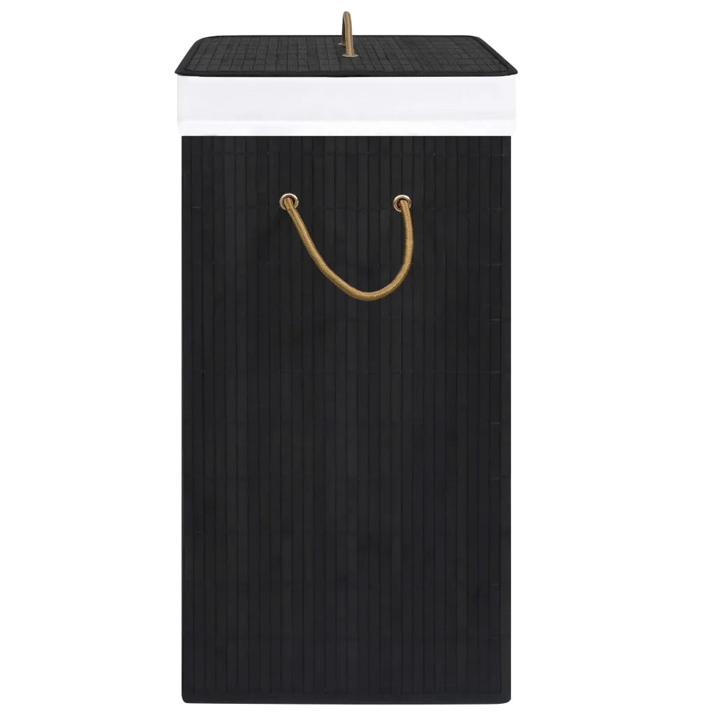 Cesto Portabiancheria in BambÃ¹ Nero 72 L cod mxl 53075