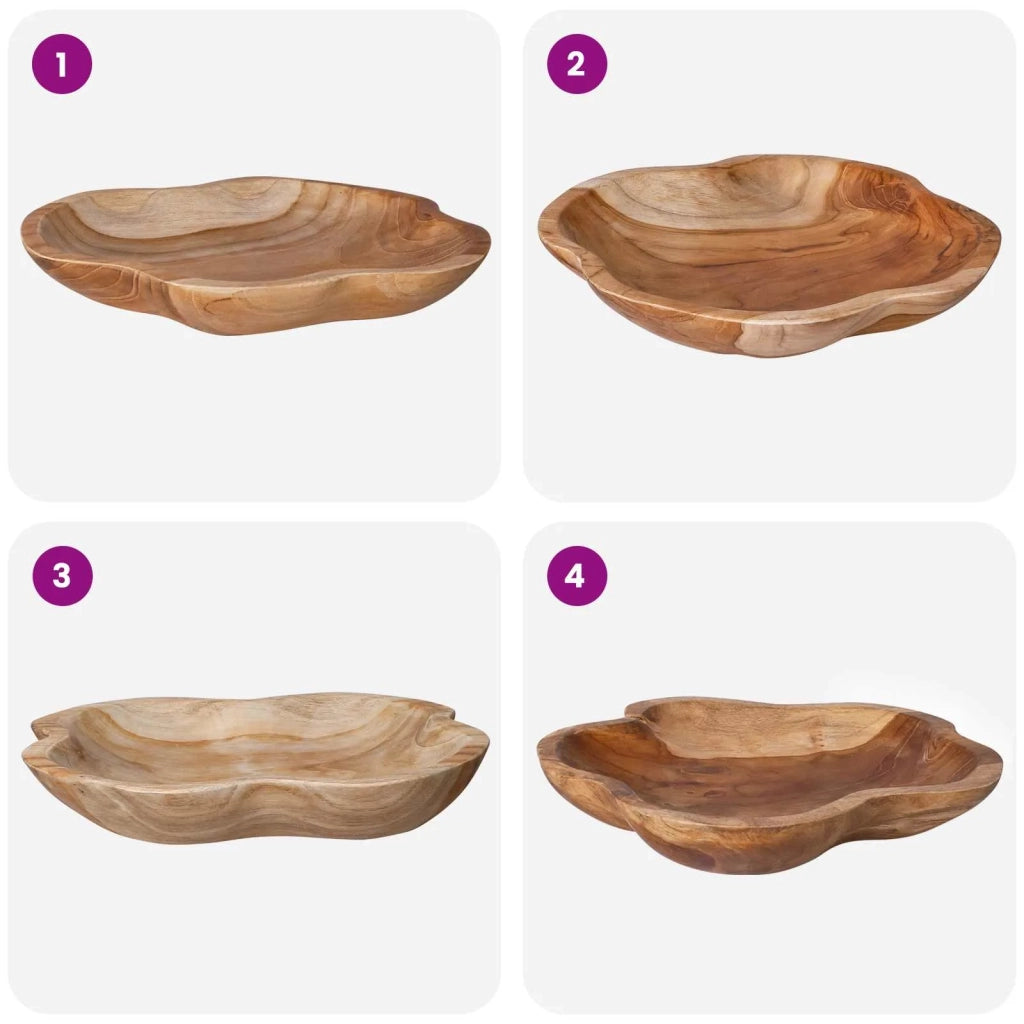 Portafrutta JEPARA Marrone Teak Ø 40 cm 42010339