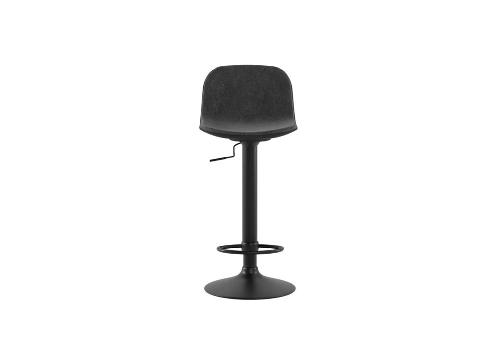 Teo - Sgabello in microfibra grigio scuro - Set da 2 pz