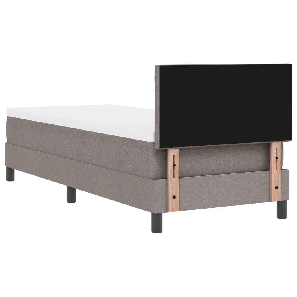 Letto con Box Spring e Materasso Grigio 80x200 cm Tessuto