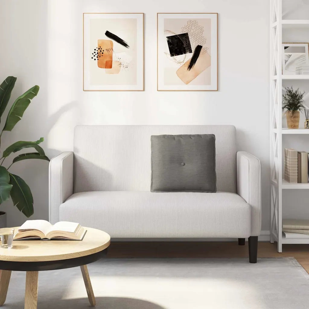 Cuscino per Schiena Grigio chiaro 50 x 45 cm Tessuto in Cords 42014650