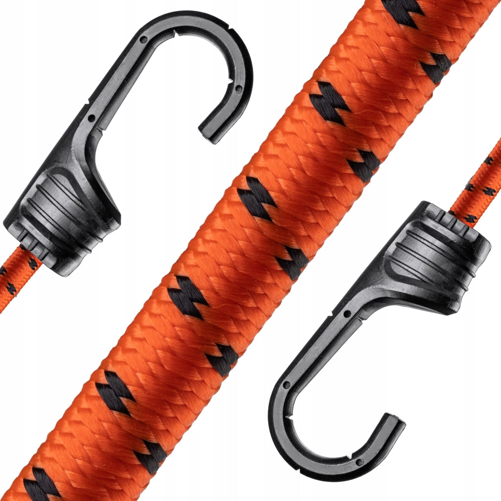 Corda elastica in gomma KADAX con gancio, 48 cm, per il fissaggio di teloni e tenditori per bagagli.
