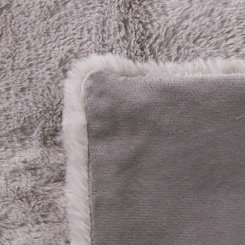 Coperta plaid in tessuto di Poliestere Grigio 150 x 200 cm Soggiorno Soffice Decorazione Design Moderno