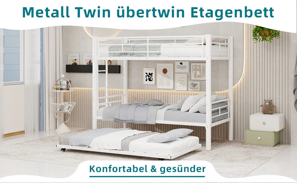 LETTO A CASTELLO 196x103x156 cm Ferro Bianco