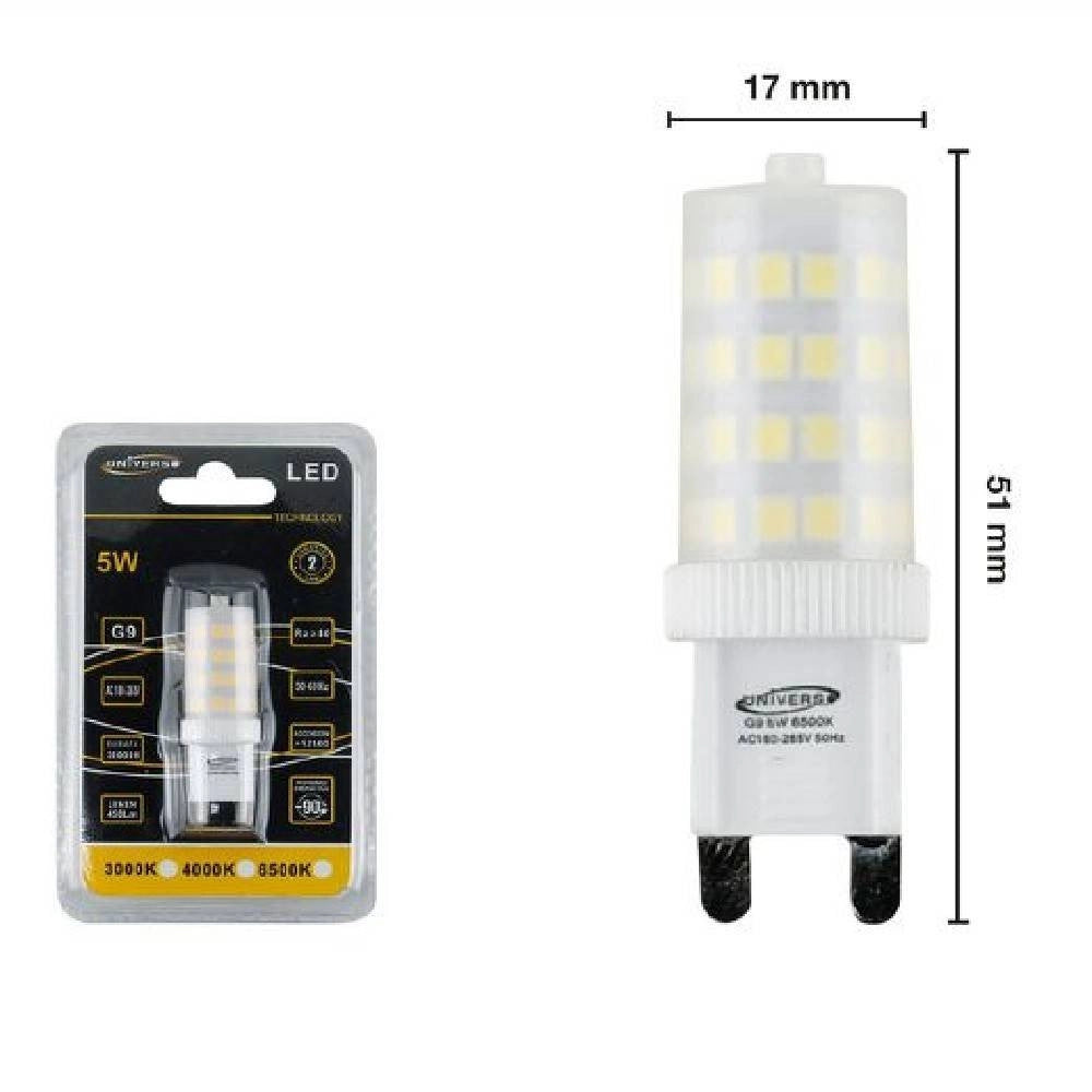 Trade Shop - Lampadina 51 Led Smd G9 5 Watt Luce Bianca Fredda Calda Naturale Faretto - -bianco Caldo      -