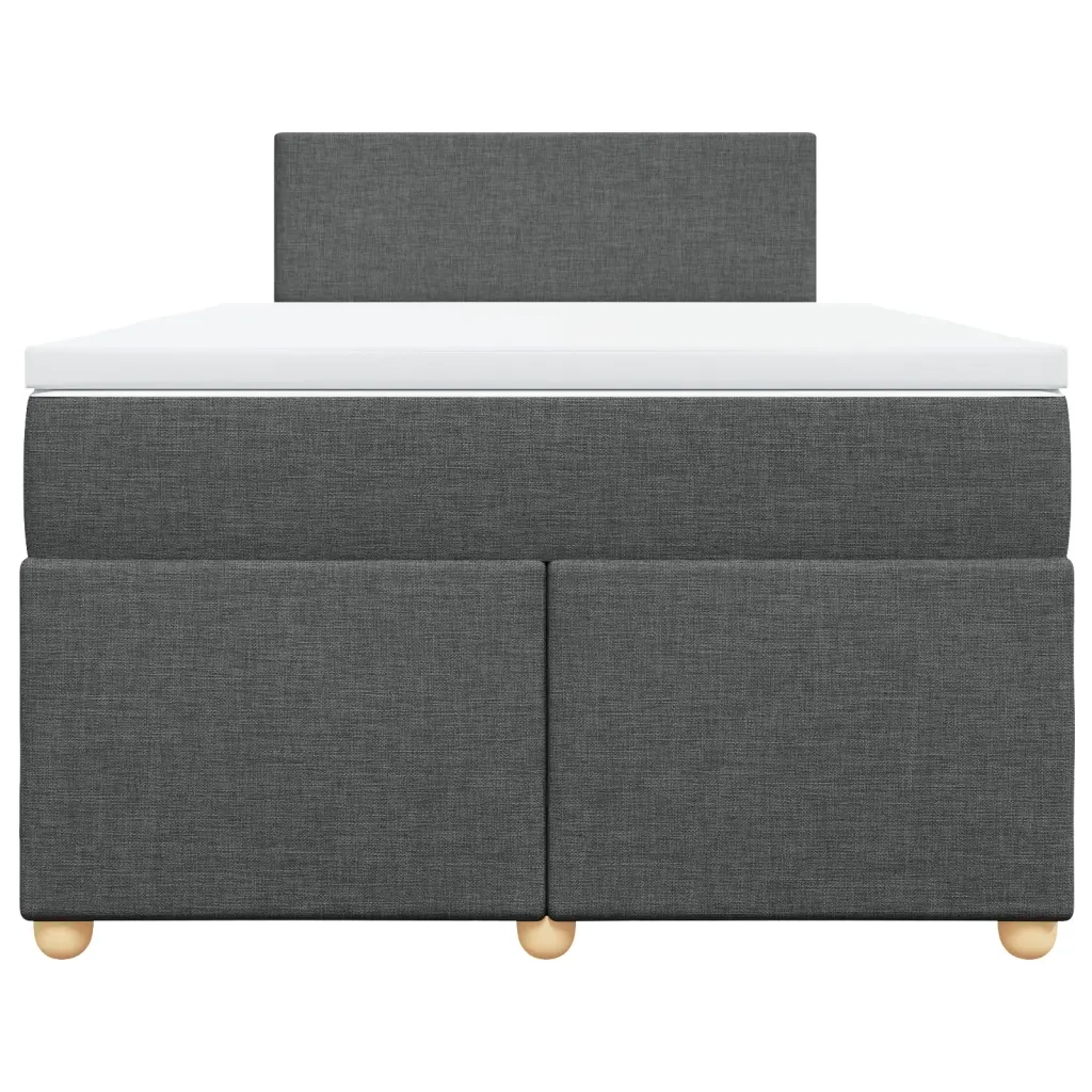 Giroletto a Molle con Materasso Grigio Scuro 120x200 cm Tessuto 3288941