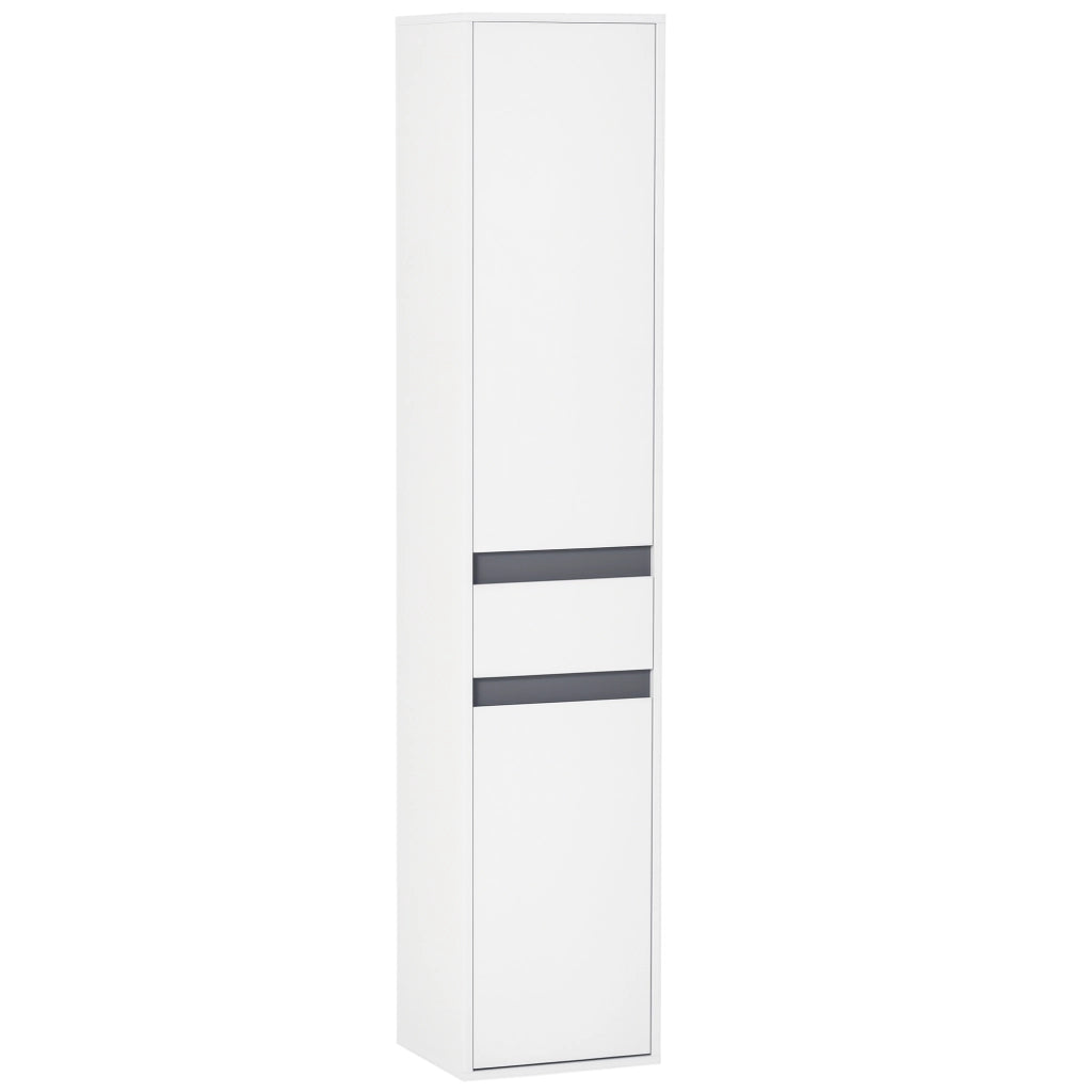 Mobile Colonna Bagno ¨C Minimal ¨C 2 Ante 3 Ripiani e 1 Cassetto Bianco