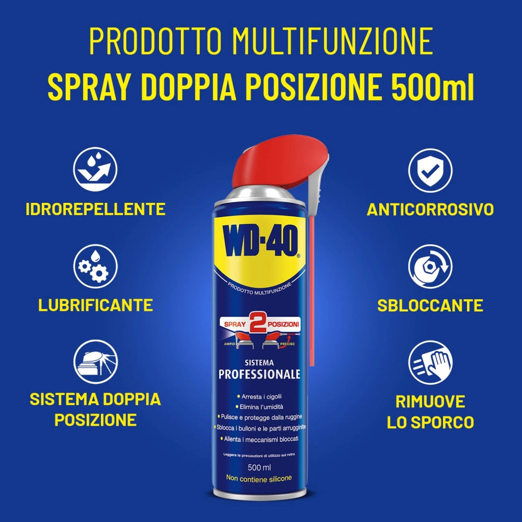 Sbloccante Spray Box Wd 40 Doppia Posizione 6 Pezzi 500 ml