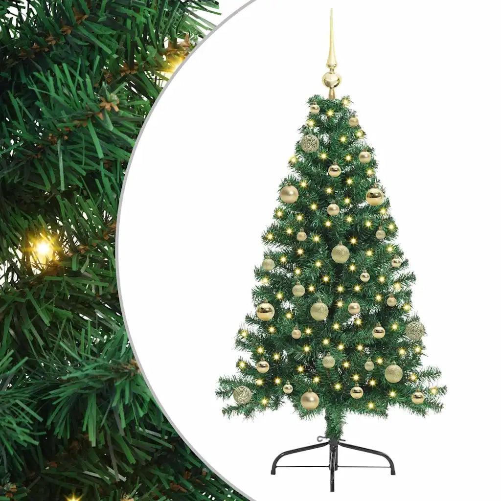 Albero di Natale | Decorazioni natalizie artificiale con luci integrate Verde 150 cm