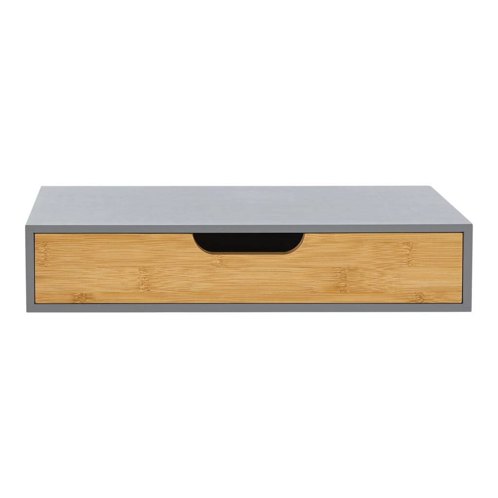 Set di 2 mensole da parete moderno mobile contenitore 40 x 24 x 8 cm grigio 03_0009735
