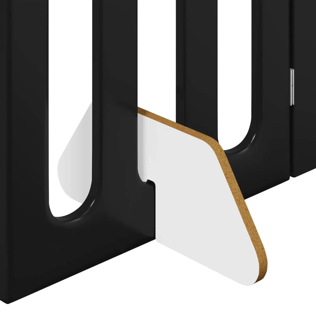 Recinto pieghevole per animali 4 pz Rovere Nero CFW7644523