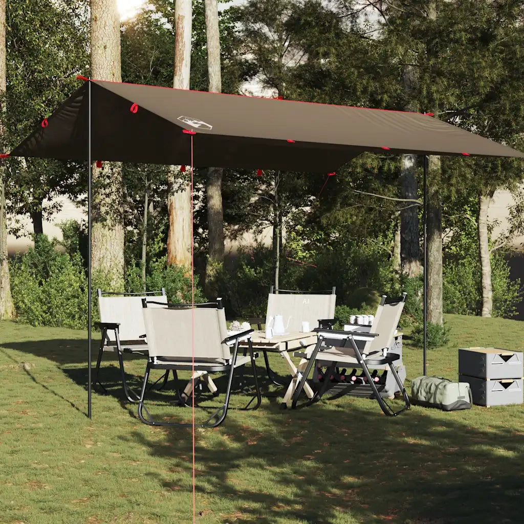 Telone da campeggio | Tenda da campo Marrone 406x306 cm Impermeabile