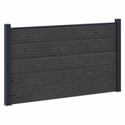 Pannello di Recinzione WPC e Alluminio Nero