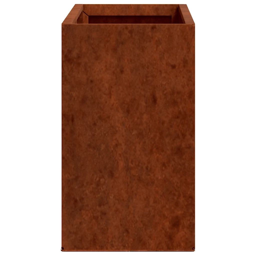 2 pz Fioriere | Cassetta per fiori | Vaso da Parete Ruggine in Acciaio Corten 53x10x17 cm