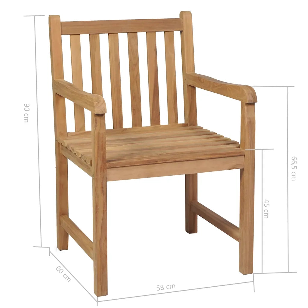 Set da Pranzo per Esterni 5 pz Legno Massello di Teak cod mxl 41858