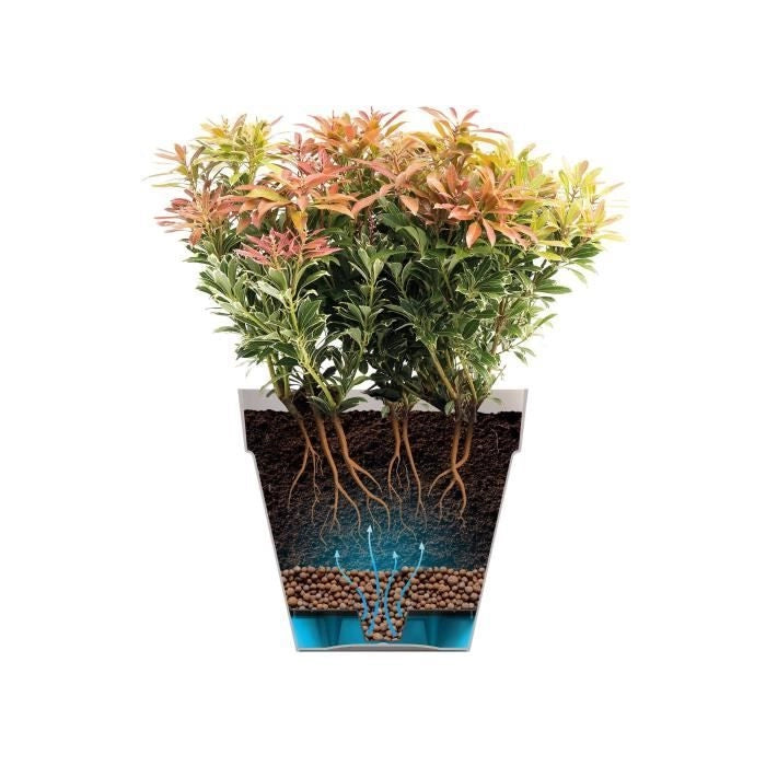 Vaso da fiori - Elho - Loft Urban Round - Viola - L 29 x P 28,5 x H 26 cm - Esterno - 100% riciclato