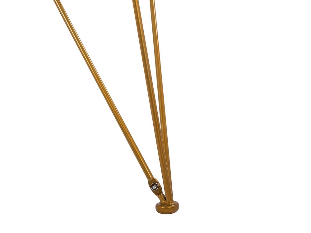 Tavolo da Pranzo Effetto Marmo Bianco con Piano in Vetro Temperato dorato Gambe in Metallo 140 x 80 cm Glam Soggiorno