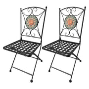 COPPIA SEDIE DECORO MOSAICO 'ALICE' cm 38 x h.90  - LIF
