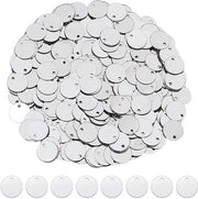 Pailletten in PVC 2880 pezzi - Ronde Pailletten - Argento - 10,5 mm - Ideali per Attività Ricreative e Ricamo - Decorazione