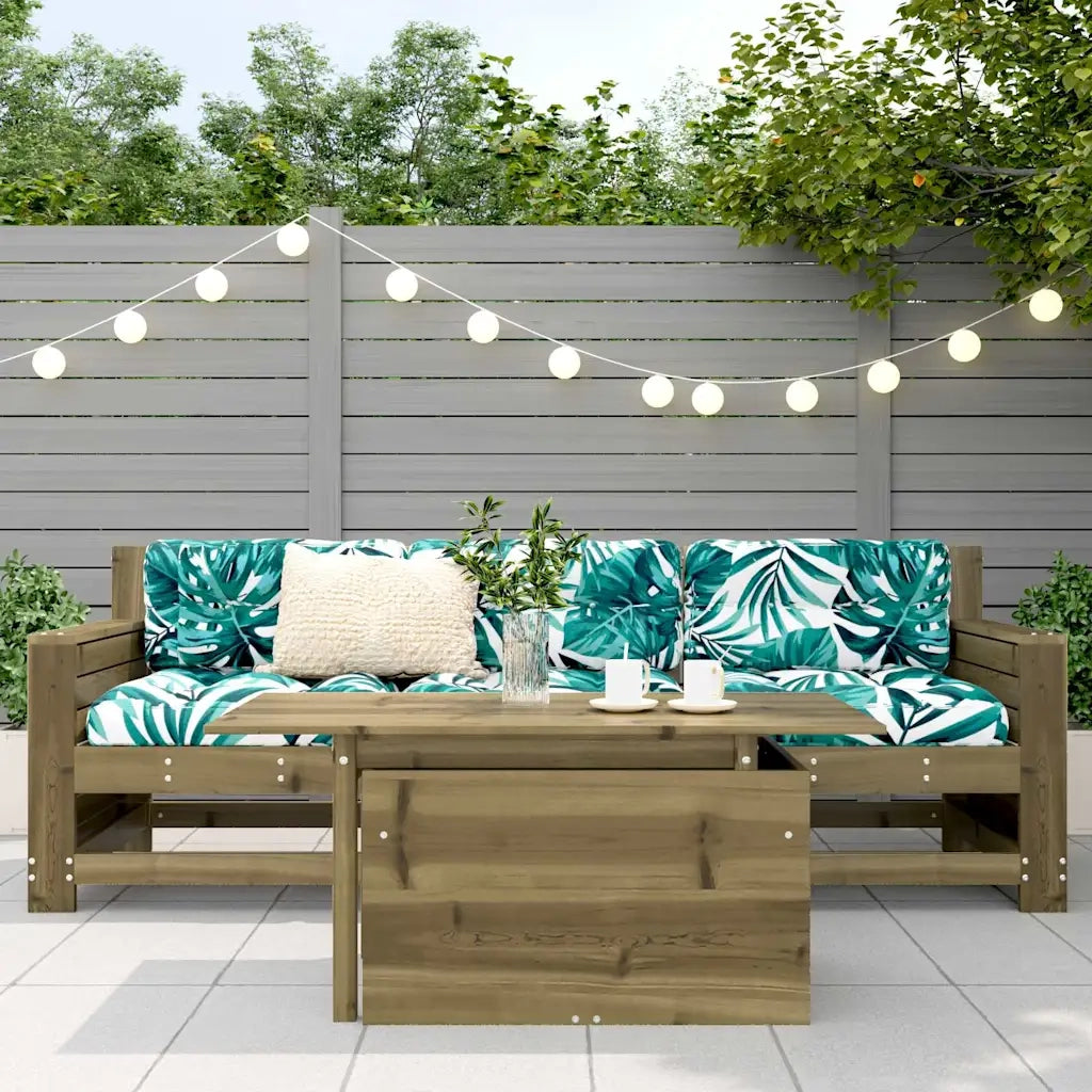 Tavolo da Giardino | Tavolino da esterno 100x50x75 cm in Legno Impregnato di Pino