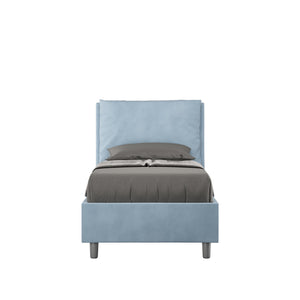 Letto Singolo 80x210 cm con Rete Antea Azzurro