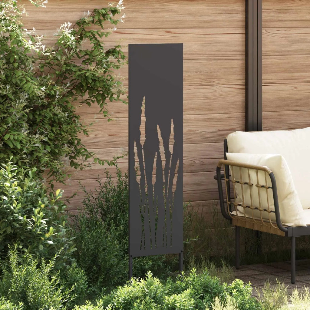 Schermo per privacy in giardino Traforo Nero 32 x 140 cm 876238