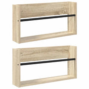 Scaffale per riviste 2 pz Rovere Sonoma 60 x 12 x 30 cm CFW3394699