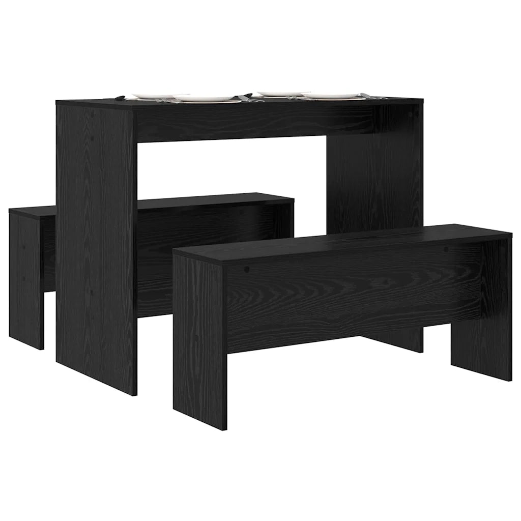 Set da pranzo 2 pz Rovere nero Legno multistrato CFW8962894