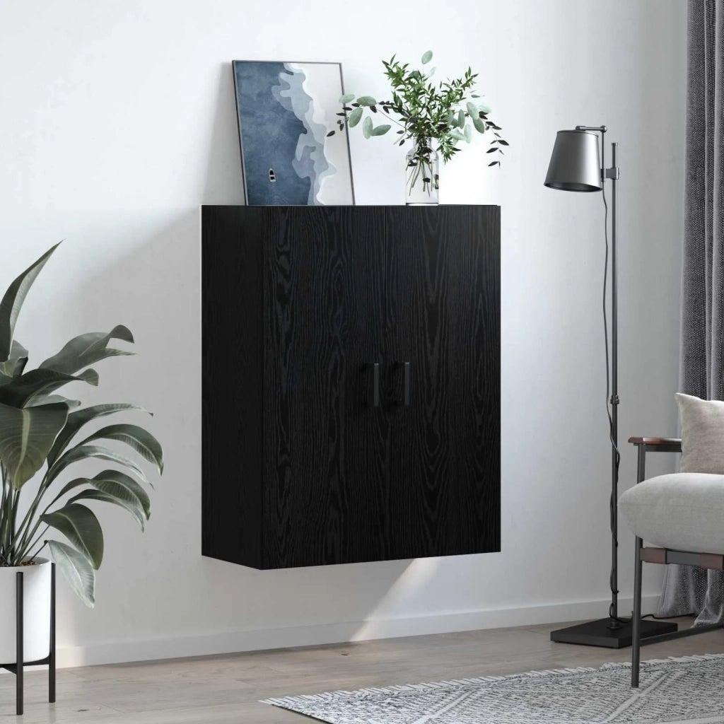 Armadietto a muro Rovere Nero 69,5 x 34 x 90 cm 879518