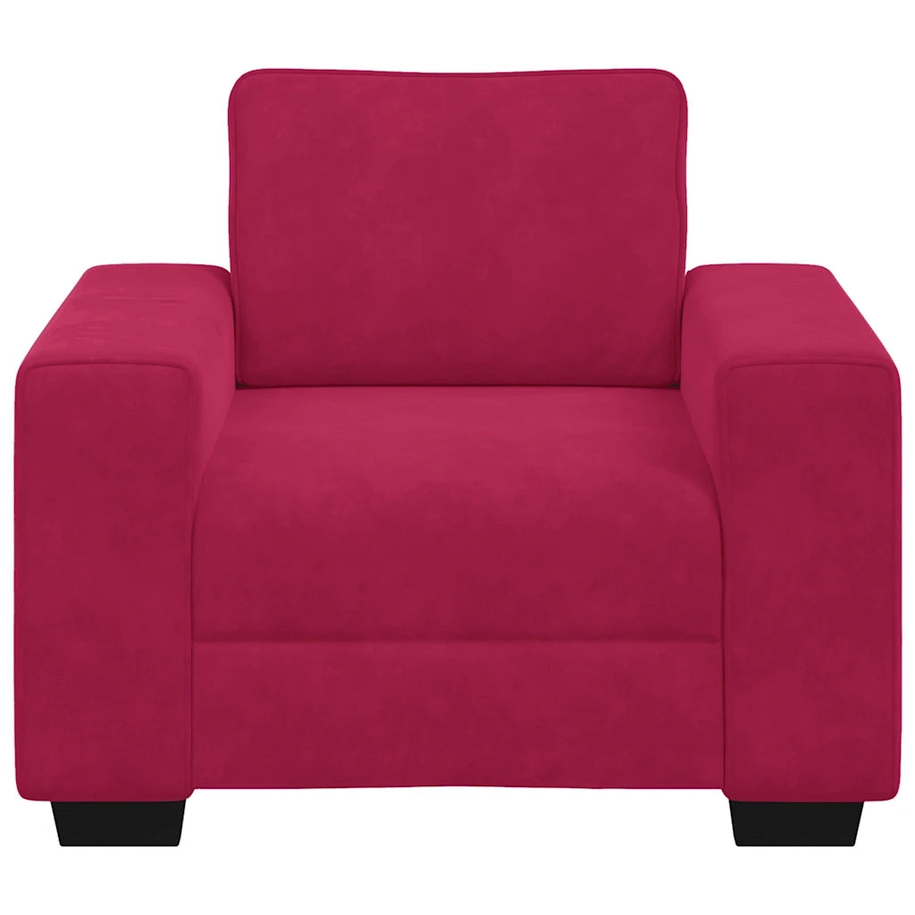 Divano Sedia Rosso Vino 60 cm Velluto