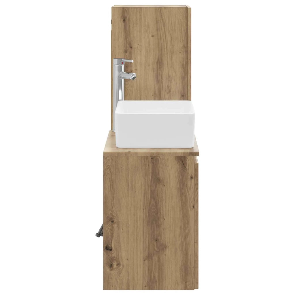Set di mobili per il bagno 2 pz Rovere Artigianale 3406132