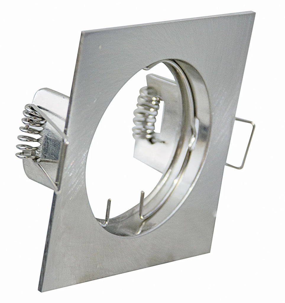 Faretto Incasso Run Quadrato Alluminio Nero Satinato 1 Luce Gu10