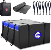 Carrozzere per tetto - 470L - 20 metri quadri - Universale - Inclusi gomme antiscivolo - 6 ganci per porta e sacchetto di stoccaggio - Nero