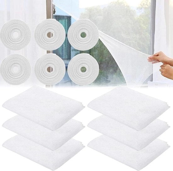 Insetti Repellenti per Finestre - 6 Pezzi - Schermo per Insetti per Finestre - Nettare per Ramini - Adesivo Autoadesivo - Utilizzabile su Tutti i Tipi di Finestre