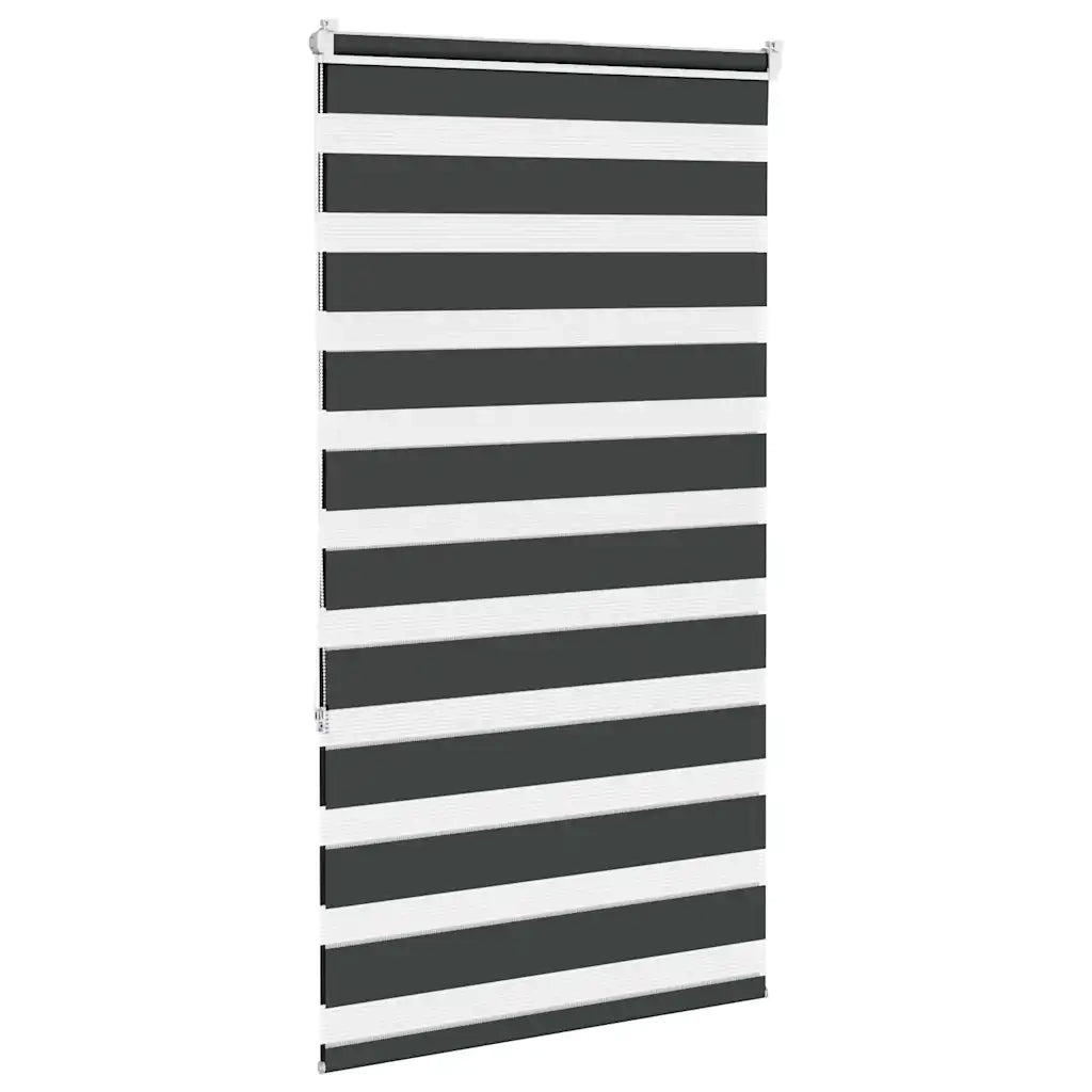 Tenda a Rullo Zebra Nero Larghezza Tessuto 75,9 cm Poliestere