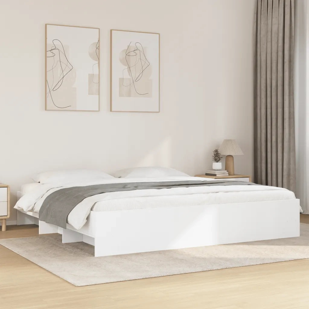 vidaXL Giroletto senza Materasso Bianco 180x200 cm Legno Multistrato