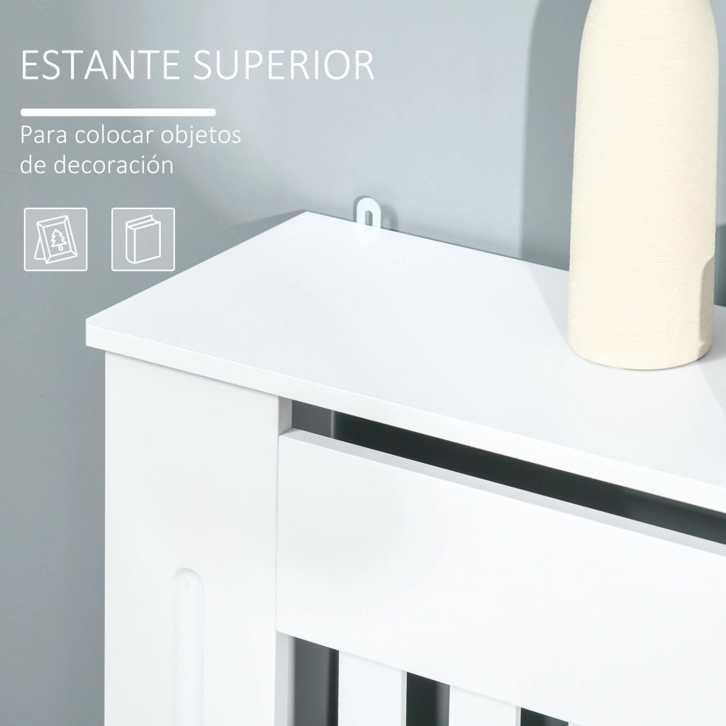 Copritermosifone MDF Bianco ¨C Xylo ¨C Mobile Salvaspazio Moderno 78x19x81 cm