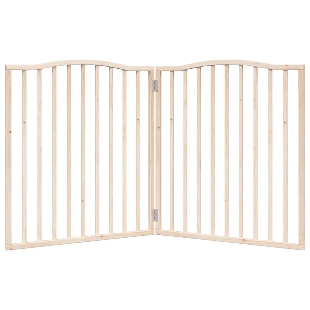 Cancelletto di sicurezza pieghevole per cani 2 pannelli 160 cm legno di pioppo marrone 02_0023042