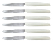 Set 6 Coltelli da Tavola Cucina Active Lama Seghettata Bianchi Pedrini