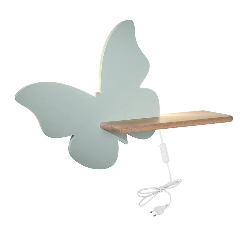 Applique Candellux Butterfly verde legno LED 4W 4000K