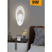 Trade Shop - Applique A Led Forma Ovale A Parete 9 Watt Bianca Tre Colorazioni Di Luce E25-3c -