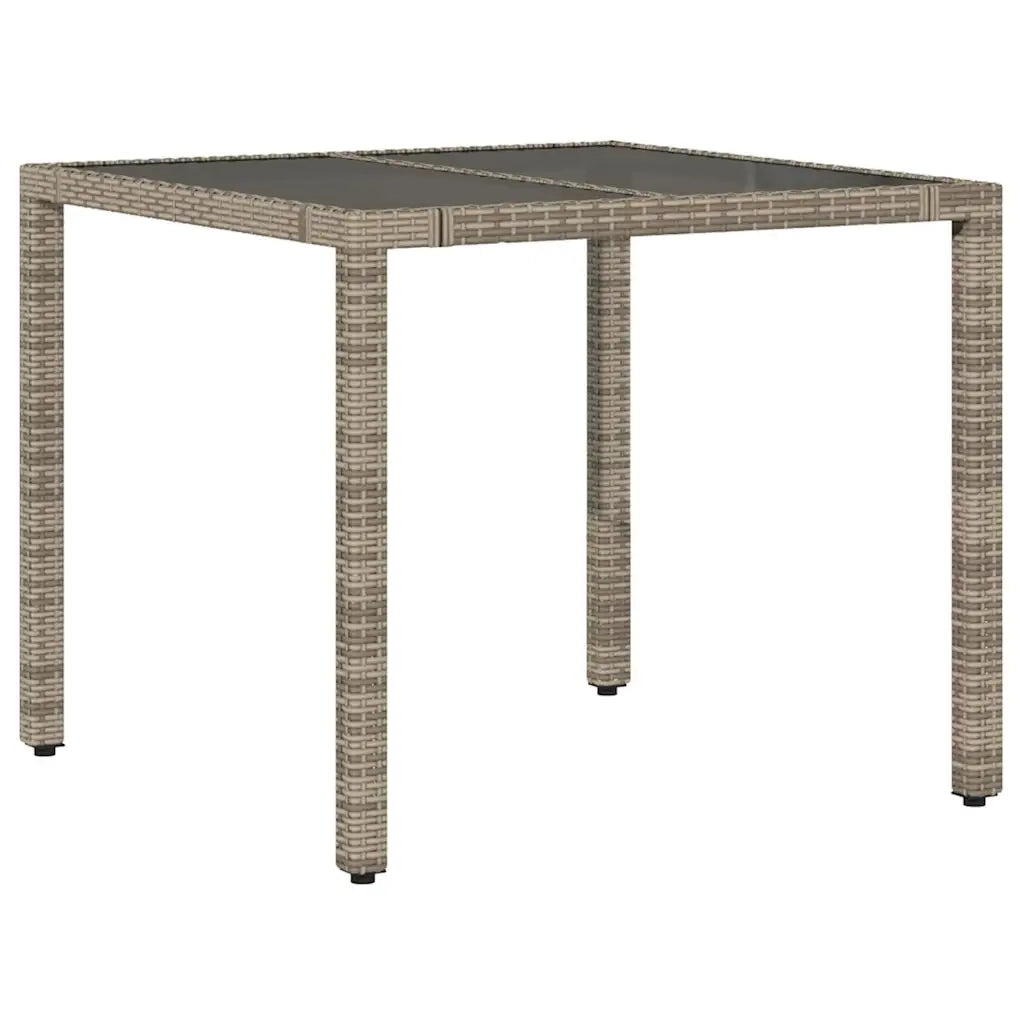 Set BistrÃ² da Giardino 3 pz con Cuscini in Polyrattan Grigio
