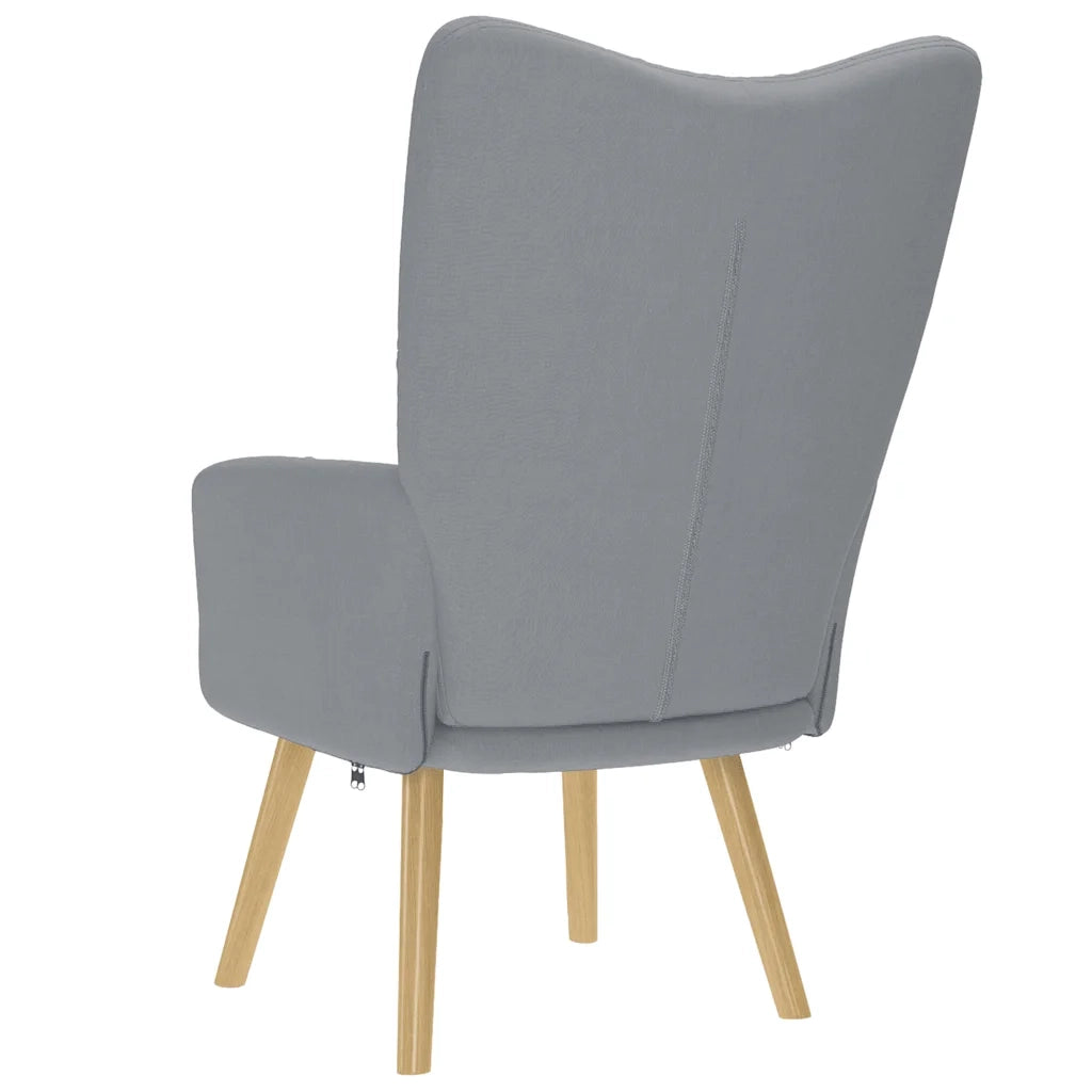 Sedia Relax Grigio Chiaro in Tessuto 4016767